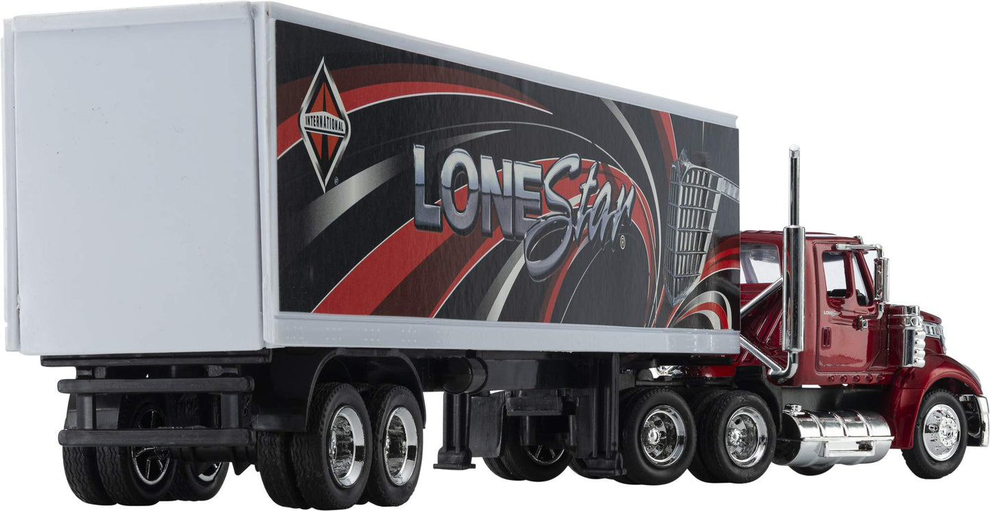 Wheel Master International Lonestar Tractor Trailer Play Toy Truck - Multicolor Metal, Realistic Design with Openable Doors for Kids