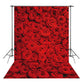 RUINI Floral Wedding Photography Backdrop, Red Roses, 5x7FT, Vinyl Material, Model RUINI_Flower034