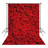 RUINI Floral Wedding Photography Backdrop, Red Roses, 5x7FT, Vinyl Material, Model RUINI_Flower034