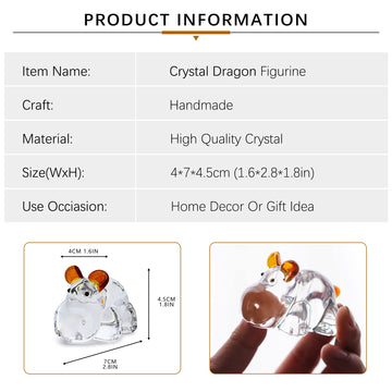 Hdcrystalgifts 2.5Inch Hippopotamus For Christmas Crystal Hippo Figurine Collectibles House Hippo Statues Glass Art Wildlife Paperweight Ornament Creative Decoration Gift For Animal Lover