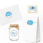Blue Christmas Stickers 180 Pcs Blue Christmas Snowflake Round Sticker Kit Decoration Christmas Party Supplies Favors