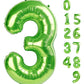 3 Balloon Number, 3Rd 3 Years Old Birthday Decorations For Boy, Three Rex Birthday Party Decorations, 40 Inch Light Green Large