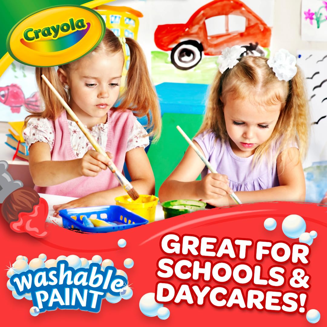 Crayola Washable Paint For Kids - Green (1 Gallon), Kids Arts And Crafts Supplies, Non Toxic, Bulk