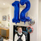 IWERP Foil Mylar Number 12 Balloon, 40 Inch Navy Blue Birthday Decoration for 12 Year Old Boys & Girls