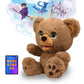 Plai Poe The AI Story Bear - Brown Polyester Plush Toy, Model 18723