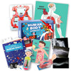 Human Body Activities & Experiments Science Kit For Kids,Human Anatomy Body Parts With Broken Bones X Ray,Lung Breathing Model,