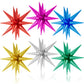 6PCS Star Balloons, 22Inch Colorful Rainbow Star Balloon Explosion Foil Balloons Cone Spike Balloon for Birthday Graduation Wedd