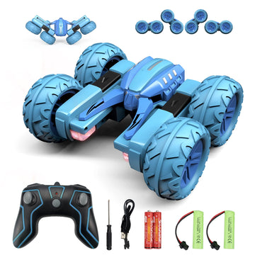 Amicool Remote Control Car Boy With Headlight, Hobby Rc Car Stunt Kids Toy Gift For Boys Girls 6+ Years, Electric 4Wd 2.4Ghz Dou