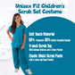 Kids Scrubs Super Soft Children Scrub Set Kids Dress Up (12/14, Teal)