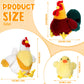 Skylety 3 Pcs Chicken Stuffed Animal Gifts Set Chicken Plush Chicken Stuffed Toy Cute Chicken And Cocky Rooster Plush Little Bab