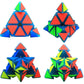 Tanch Fluorescent Pyramid Speed Cube Glow In The Dark Triangle Cubes Puzzle Luminous Magic Cubes Blue