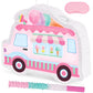 Wernnsai Ice Cream Piñata -15.7'' X 12.2'' Ice Cream Truck Piñata With Stick And Blindfold Birthday Game For Kids Girls Summer Candy Theme Party Baby Shower School Activities Dessert Party Decorations