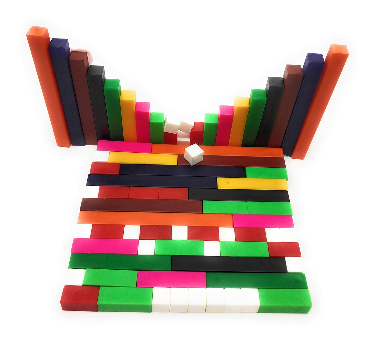 Stepstodo (With Device) Plastic Cuisenaire Rods Individual Kit (Set Of 74 X 3) | Fraction Rods (Set Of 222 Rods) Mathematical Te