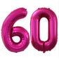 Goer Number 60 Balloons For 60Th Birthday Party Decorations,42 Inch Jumbo Foil Helium Balloons For 60Th Anniversary (Bright Peach)