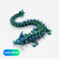 AMOMELA 5Pcs 3D Printed Dragon 12In-Perfect Basket Essentials Stuffers, 3D Printed Flexible Articulated Crystal Dragon