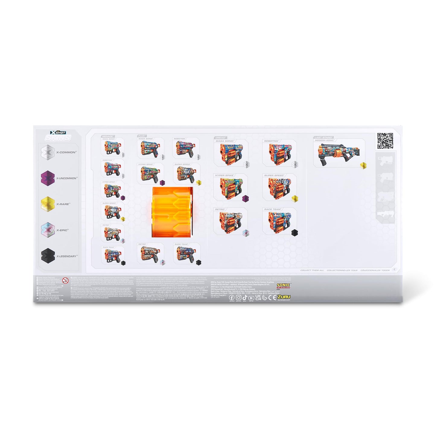 X-Shot Skins Last Stand Blaster - Modern Sonic Skin By Zuru Sonic The Hedgehog Design With 16 Darts, Slam Fire Action, Air Pocket Dart Technology, Toy Foam Blaster For Kids, Teens And Adults