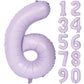 40 In Matte Purple Number Balloons Helium Foil Mylar Balloon Birthday Party Banquet Decoration Digital 6