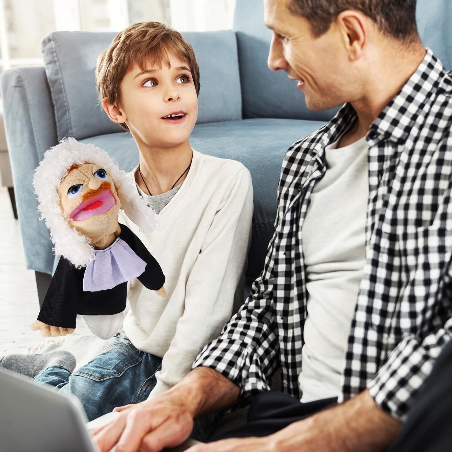 Role Play Hand Puppets Hand Plush Chef Doctor Fireman Pirate Detective Athlete Nurse Worker Hand Puppet Toys Puppets For Kids Storytelling Imaginative Pretend Play Teaching Preschool(Judge)