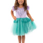Little Adventures Mermaid Party Dress Up Costume - Machine Washable Child Pretend Play Party Dress (X-Large Age 7-9)