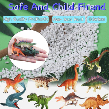 14 Pcs Figures Toys Realistic Mini Dinosaurs Animal Figurines, Plastic Learning Educational Playset Animal Themed Party Supplies Cake Topper Ornaments For Easter Egg Birthday Christmas