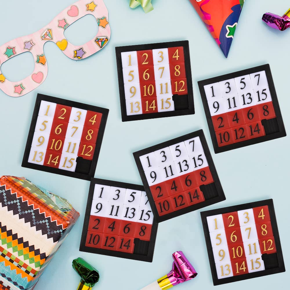 Gamie Slide Puzzles For Kids – Set Of 24 Pocket-Sized Hand Puzzle Games, Educational Number Slide Puzzles, Great Party Favors, Goodie Bag Stuffers, Teacher Rewards, And Learning Toys