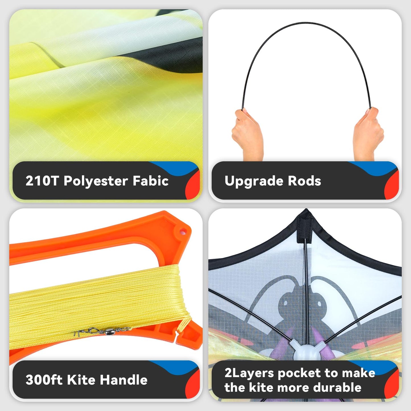 Sgftre Beautiful Yellow Tulle Butterfly For Kids & Adults,Easy To Fly With Kites For Beach Trip Park Family Outdoor Games And Ac