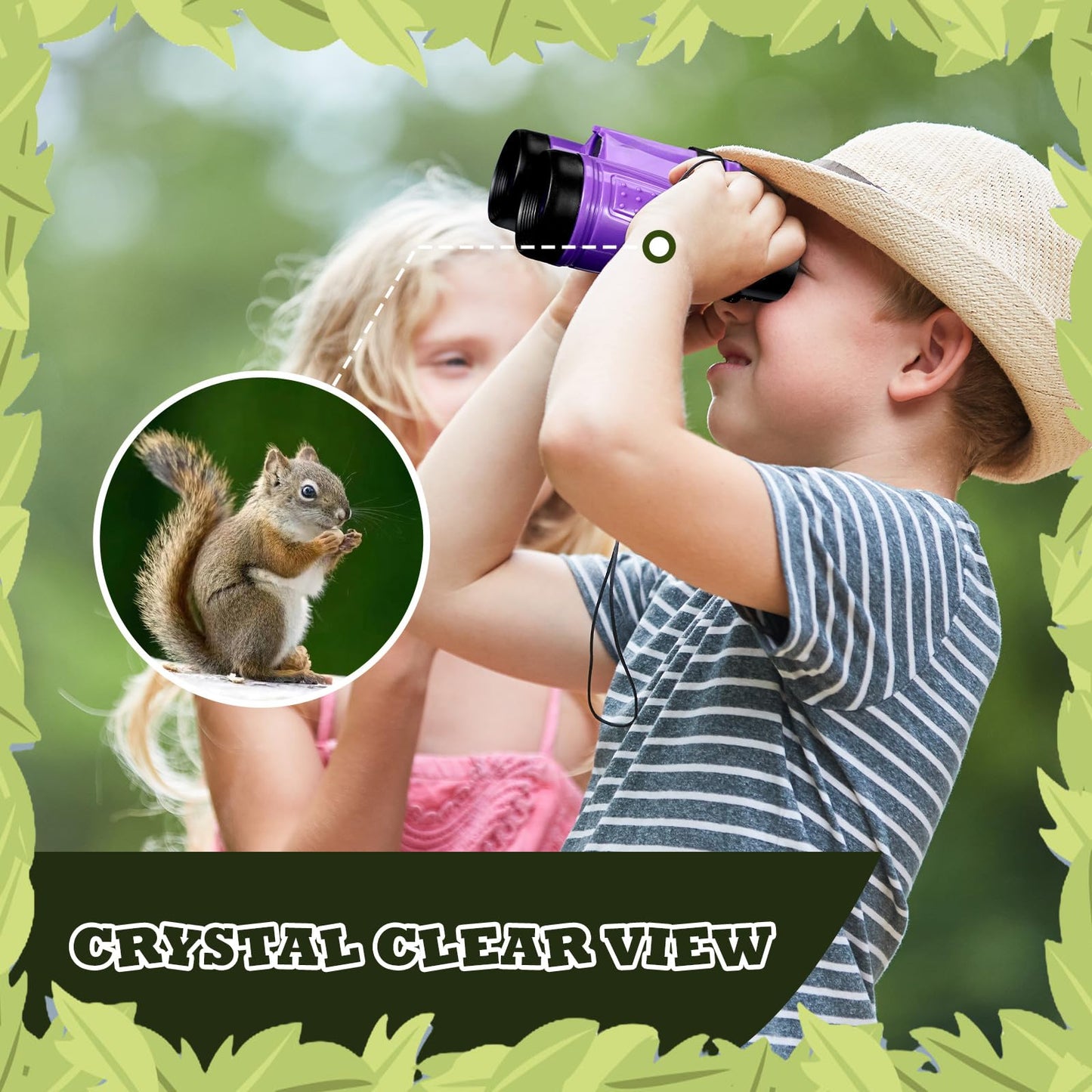 Libima 24 Pcs Binoculars for Kids Educational Compact Kids Binoculars with Neck String Toddler Telescope for Boys Girls Learning Bird Watching Camping Hiking Travel Safaris Birthday Gifts(Purple)