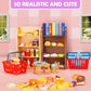 170Pcs Miniature Supermarket Shelves Furniture Model Doll House Store Storage Bookshelf Accessories 4 Layers Shelf Display Rack