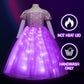UPORPOR Light Up Purple Princess Dress Costumes for Girls Kids Toddler Halloween Christmas Birthday Party Dress Up Clothes Outfit 150