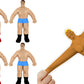 Ja-Ru Super Stretchy Wrestlers (6 Toys) Classic Retro Squishy Action Figure For Kids, Boys Toys. Strong Man Stretch & Pull Stress Relief Fidget Toy. Party Favors. 4307-6S