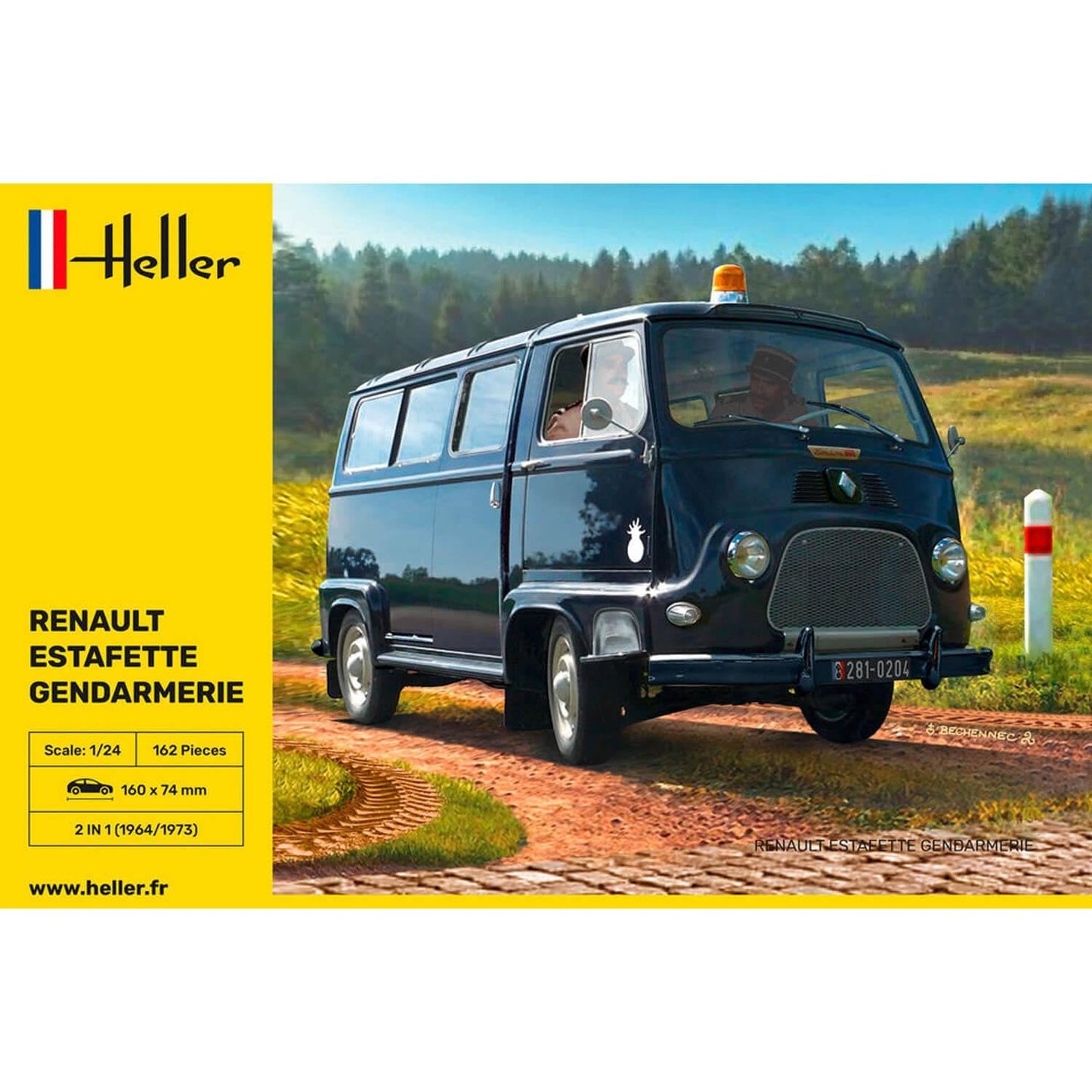 Heller 80742 Starter Kit Renaut Estafette Gendarmerie 1/24