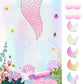 Astaron Pin The Tail On The Mermaid Game For Kids Birthday Party, Mermaid Party Game With 24 Pcs Tail Stickers Birthday Party Supplies For Wall Home Room Decorations