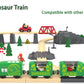 Toy Train Set For Wooden Tracks, Battery Operated Train For Toddlers, Motorized Train With Dinosaur Train For Kids, Electric Train Toy Compatible With Thomas & Friends, Brio