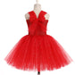 IBTOM CASTLE Kids Girls Halloween Clown Costume Tulle Tutu Dress Ringmaster Circus Costume for Toddlers Backless Sleeveless Dres