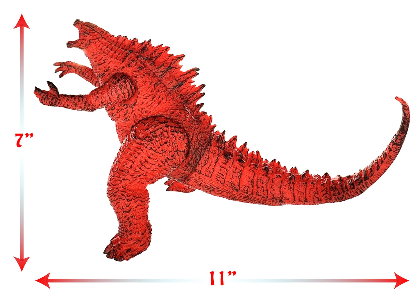Twcare Fire Godzilla Vs. Kong 2021 Toy Burning Action Figure: Flaming King Of The Monsters, Movie Series Movable Joints Soft Vinyl, Travel Bag