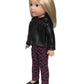 American Fashion World Leather Jacket for 14-Inch Dolls | enhanced Quality & Trendy Design | Dolls Clothes | Outfit Fashions for Dolls for Popular Brands