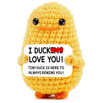 Lestp Funny Gifts Women Positive Duck Love Emotional Support Crochet Nuggets Pickle Plush Partner Cute Birthday Gift Gag Metal H
