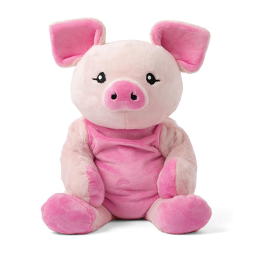Hugimals Harper The Pig 4.5 Lb Heavy Cute Weighted Comfort Plush Large Unscented Self Care Stuffed Animal For All Ages - Kids, Teens And Adults