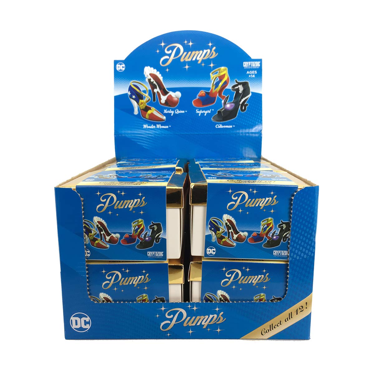 Cryptozoic Entertainment Dc Pumps - 12 Blind Boxes - Miniature 2.25' High-Heeled Shoes Inspired By The Heroines And Villainesses - 9 Unique Characters, 3 Possible Deco Variants