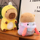 TONGSONG Capybara Stuffed Animal Capybara Wearing Rainbow Dog Costume Plushies Capybara Dressed as Cute Funny Purple Dog Plush Toys for Kids Stuffed Capybara Animals Gift for Lover 10 Inch