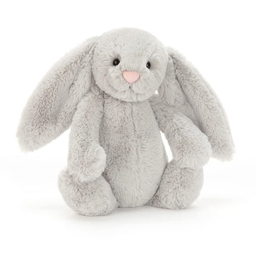 Jellycat Bashful Grey Bunny Stuffed Animal, Medium 12 Inches - Rabbit And Bunny Plush Toy - Classic Children'S Gift