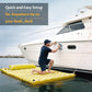 Inflatable Floating Mat/Raft/Dock/Platform, Float with Non-Slip Wave Pattern and Dual Headrest, Multi-Person Water Floating for