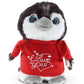 DolliBu I Love You Valentine Plush Grey Penguin - Cute Stuffed Animal with Red Shirt and Name Personalization Gift for Valentines Day  Birthday  Anniversary  Romantic Date - 9 Inches
