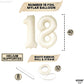 Katchon, Cream White 18 Balloon Numbers - Large, 40 Inch | 18 Balloons, 18Th Birthday Decorations For Girls | 18Th Birthday Balloons | Number 18 Balloons, Anniversary Decorations | White 18 Balloons