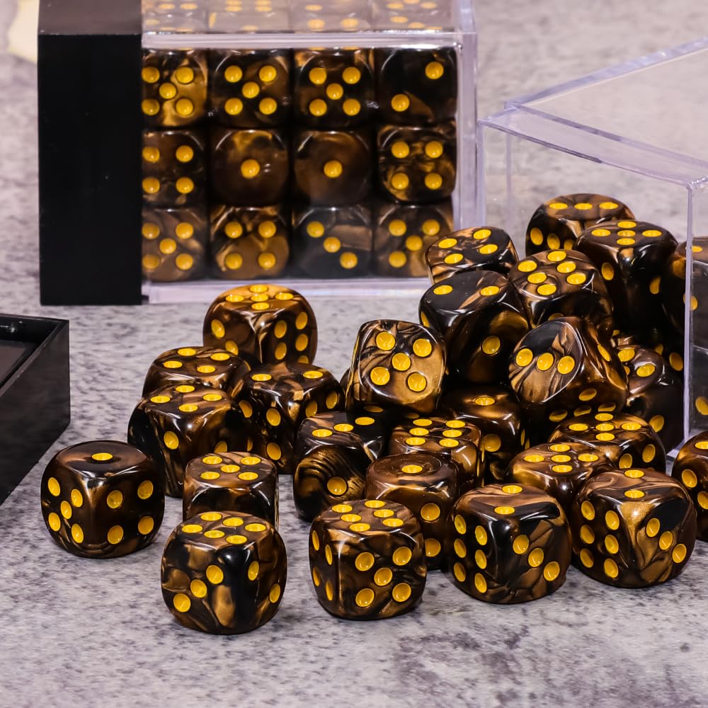 36 of Pack 12MM 6 Sided MINI Dice Set,Two Colours D6 Game Dice Set, 6 Sided Standard Dices for Yahtzee, Bunco or Teaching Math,w