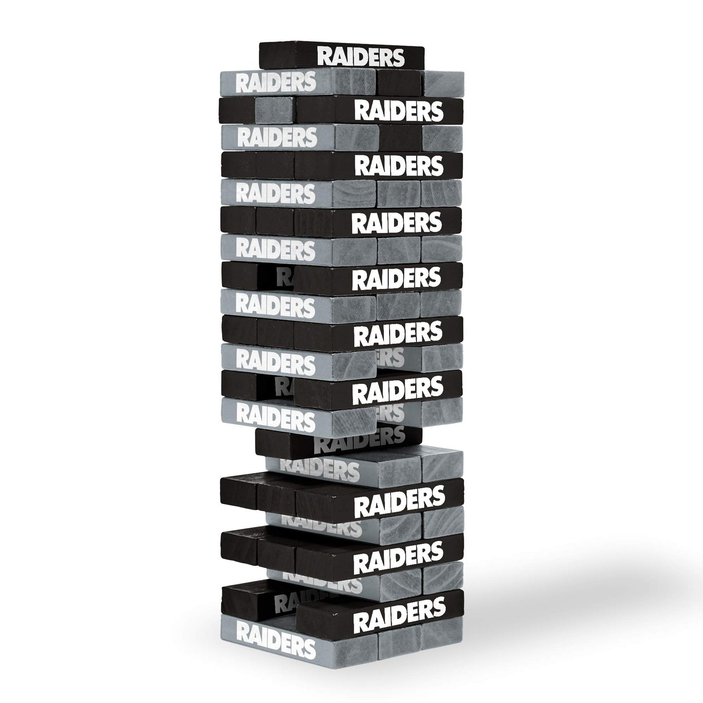 Wild Sports NFL Las Vegas Raiders Table Top Stackers, 3" x 1" x 0.5", Wood, Team Color, Model 1-1-31000-CL122Q
