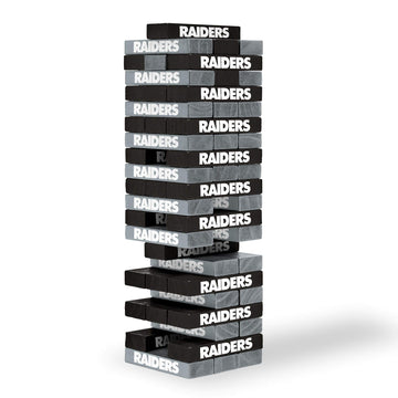 Wild Sports NFL Las Vegas Raiders Table Top Stackers, 3" x 1" x 0.5", Wood, Team Color, Model 1-1-31000-CL122Q