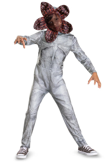 Disguise Demogorgon Costume, Official Kids Stranger Things Costume Jumpsuit With Headpiece, Child Size (10-12)