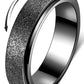 MHWTTY Fidget Toys mature-themed Spinner Ring for Women & Men - Anxiety Relief (Black  6)