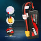 Gens ace 3S Lipo Battery 11.1V 1400mAh 60C Lipo Battery with XT60 Plug for 1/14 1/16 RC Cars